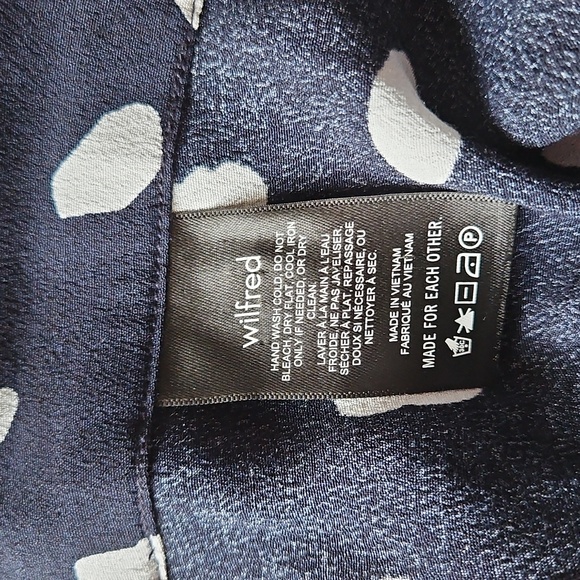 Wilfred Navy Blue Faun Wide Leg Cropped Pants L - Picture 9 of 15